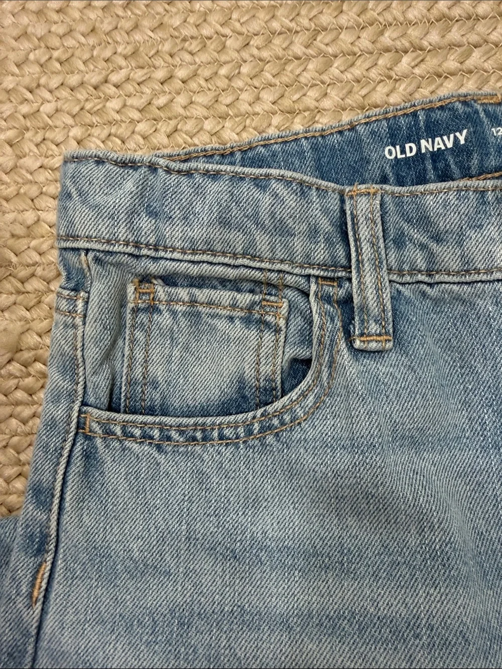 Girls Old Navy Light Blue Wide-Leg High-Rise Jeans